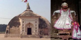 Unique temple indicates before rain