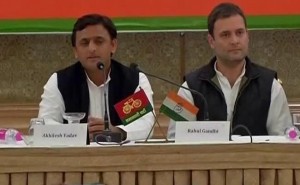 Rahul Gandhi and Akhilesh press conference together fiercely attacked BJP