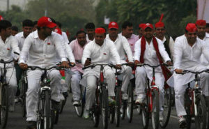 Father or son who will ride bicycle