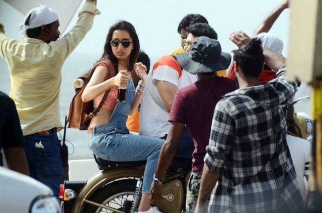 Shraddha Kapoor on the sets of ok Janu