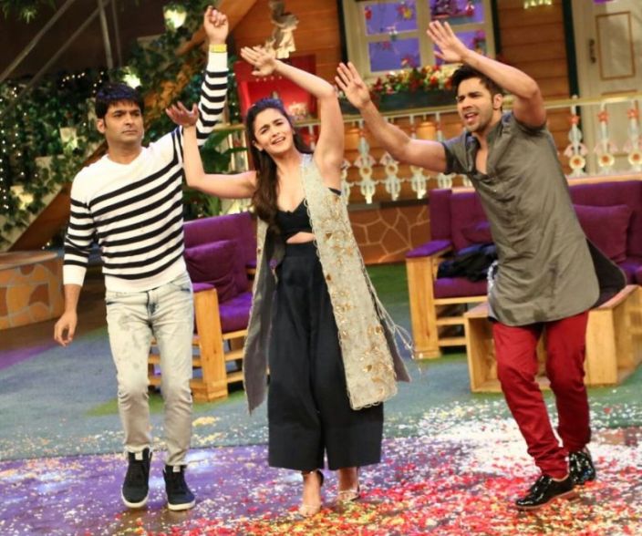 to promote badrinath ki dhulania fiilm alia and varun comes on  kapil sharma show