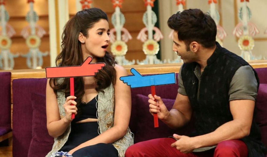 to promote badrinath ki dhulania fiilm alia and varun comes on  kapil sharma show