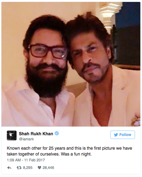  Shahrukh and Aamir appeared together in Dubai, photos came out