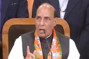 In Lucknow, Rajnath Singh shuned the issue of triple divorce