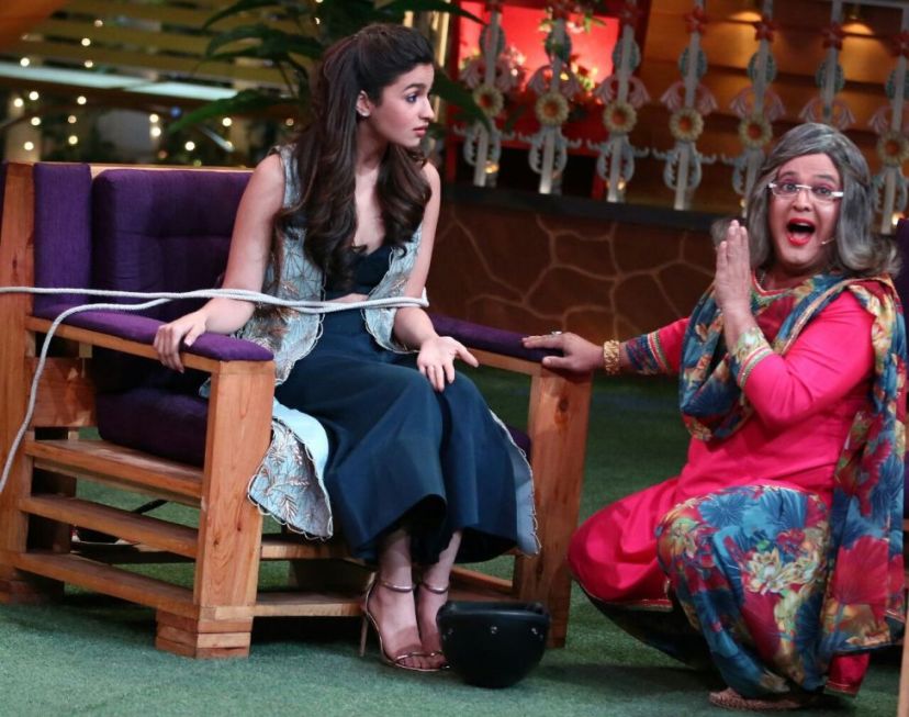 to promote badrinath ki dhulania fiilm alia and varun comes on  kapil sharma show