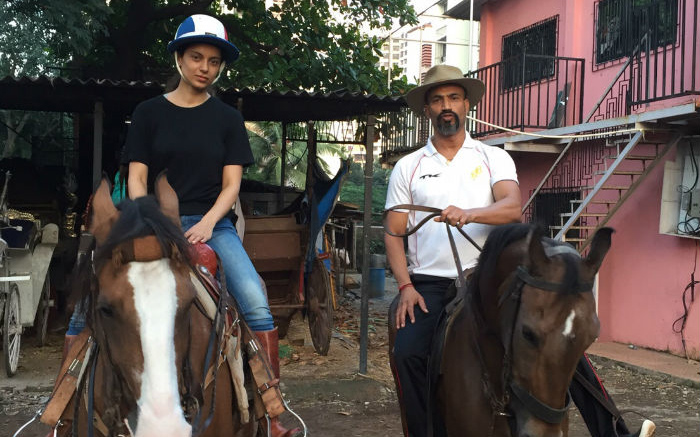  Kangana Ranaut at Rangoon sets, view photos