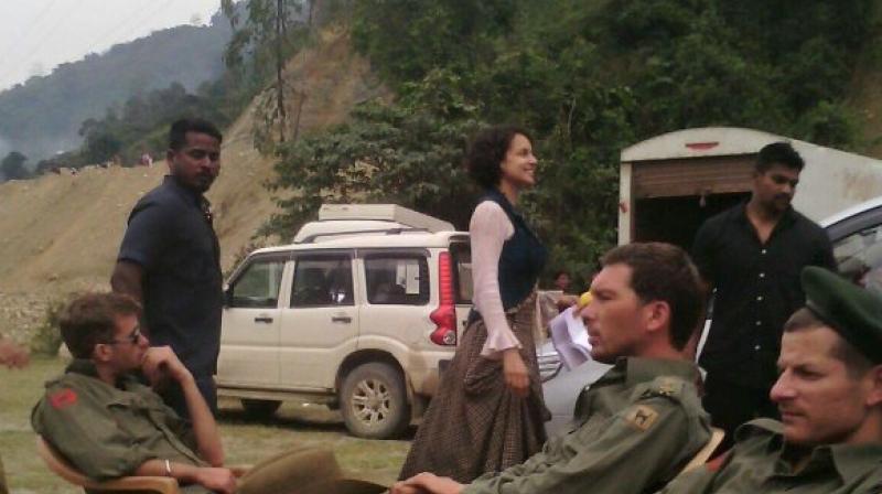  Kangana Ranaut at Rangoon sets, view photos