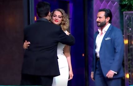 Coffee with Karan, Kangana Ranaut appeared on the show in this style