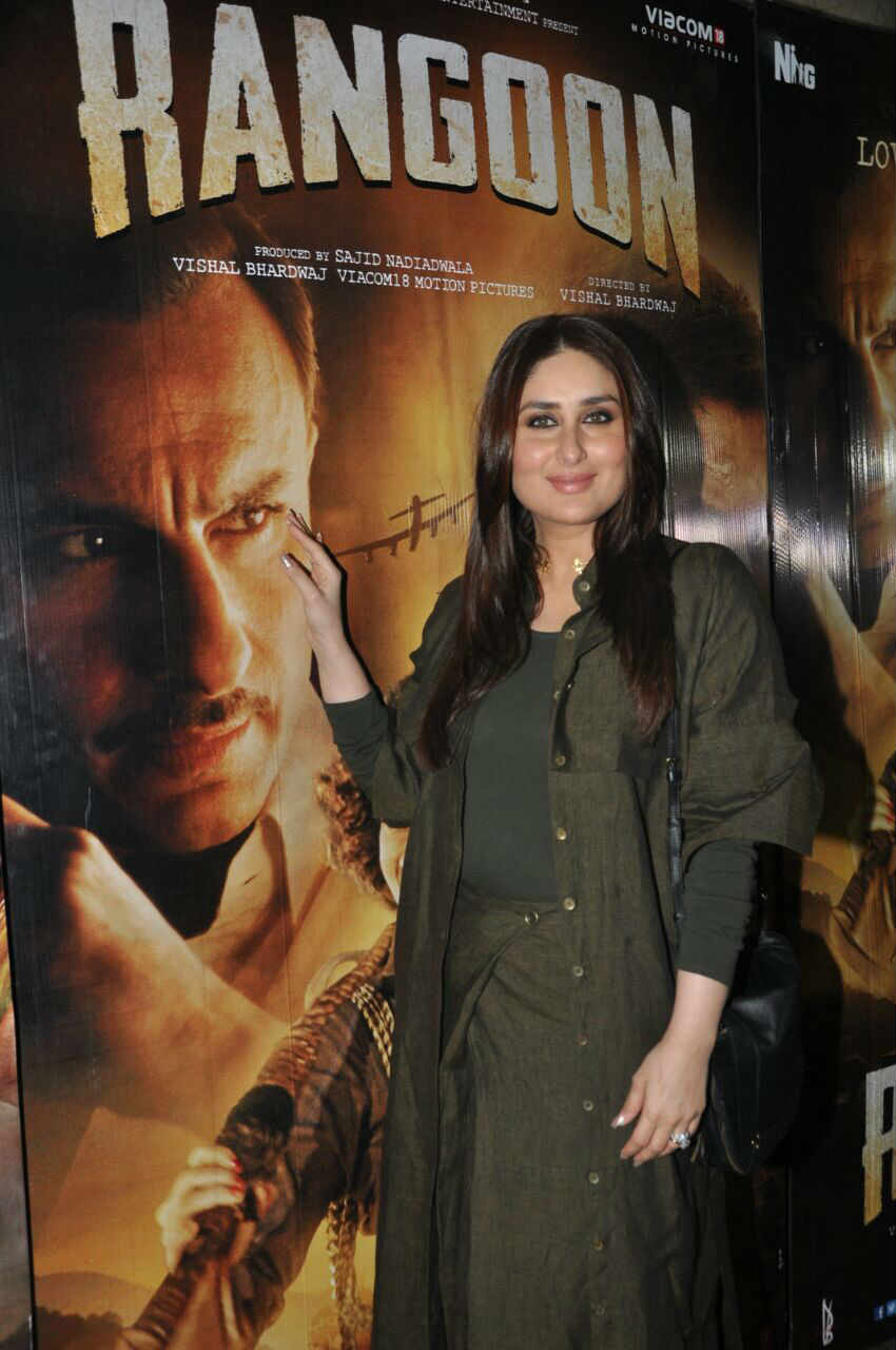 Kareena Kapoor appeared at Saif Ali Khan's 'Rangoon'  at a special screening 