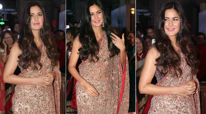 नील नितिन की वेडिंग रिसेप्शन पर साड़ी में नज़र आईं कटरीना कैफ, देखें तस्वीरें Katrina Kaif appeared in sari at the wedding reception of Neil Nitin