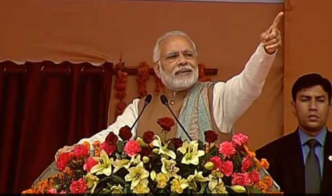 यूपी चुनाव : बदायूं में बोले मोदी , कहा काम नहीं कारनामा बोलता हैं