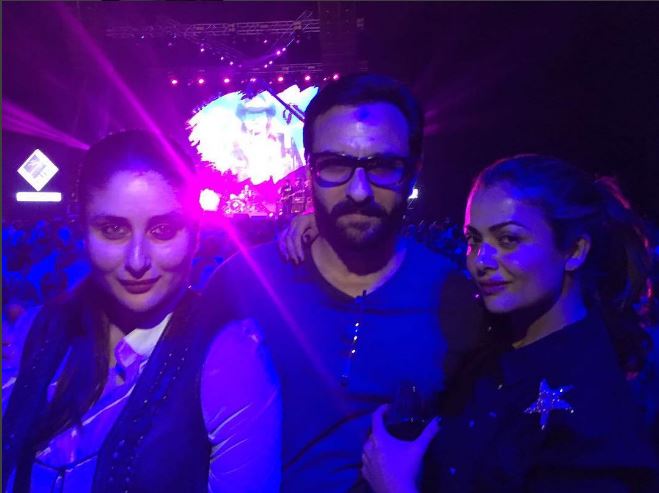 Kareena Kapoor partying with Saif Ali Khan and Amrita Arora