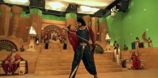 Tamanna and Prabha on the sets of bahubali 2