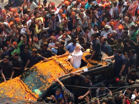Modi's road show in Varanasi