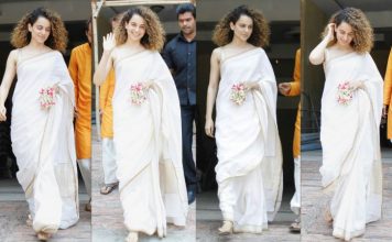 नवरात्र का त्यौहार मनाने दोस्त के घर पहुंची कंगना रनौत , नज़र आईं बेहद खूबसूरत Kangna Ranaut reached the house of a friend to celebrate Navaratri festival