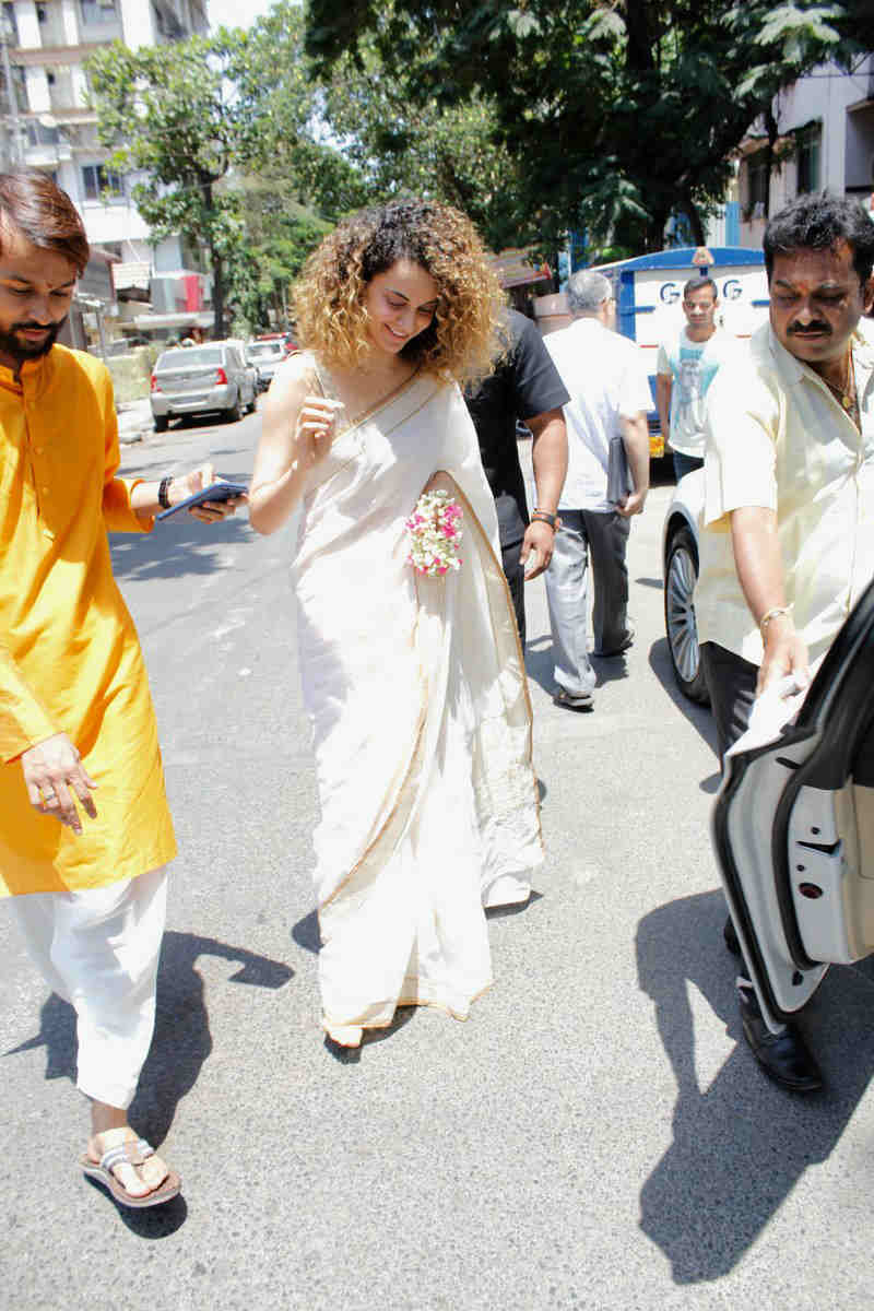  Kangna Ranaut reached the house of a friend to celebrate Navaratri festival