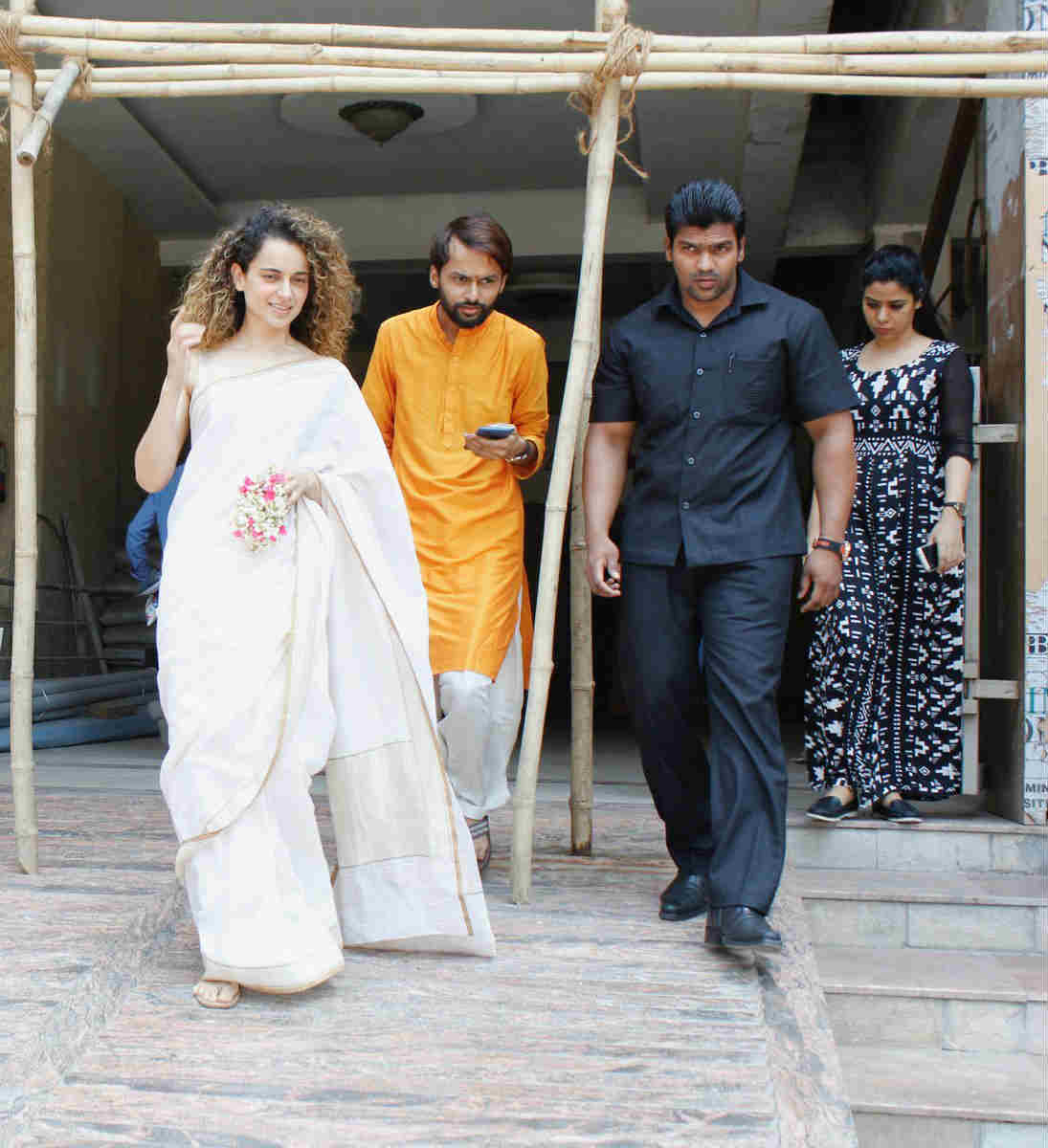  Kangna Ranaut reached the house of a friend to celebrate Navaratri festival