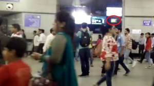 What happened when sudden porn movie started playing on Rajiv Chowk Metro Station