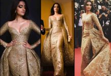 कांस फेस्टिवल पर अपने गोल्डन ड्रेस में बेहद बोल्ड नज़र आईं सोनम कपूर , देखें तस्वीरें Sonam Kapoor in Golden Dress Up at Cannes Festival