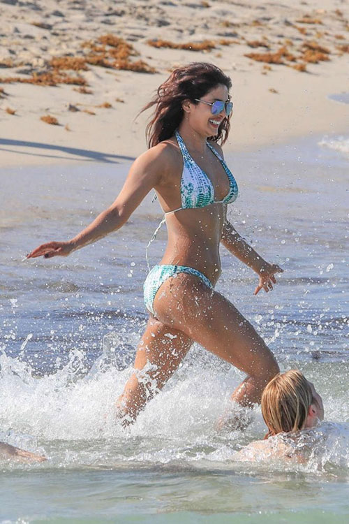 Priyanka Chopra, seen on Miami Beach in bikni