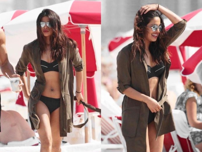 Once again Priyanka Chopra seen in bikni see Hot Photos