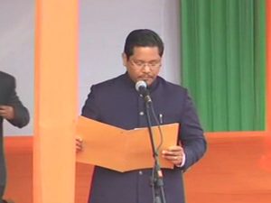 In the presence of Shah and Rajnath, Konrad Sangma sworn in as Chief Minister of Meghalaya