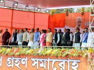 Bipal Kumar sworn in as CM of tripura in the presence of Modi