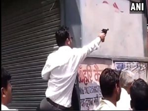 firing by protestors at various places