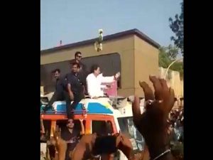 During a road show in karnataka a shocking incident happened with Rahul