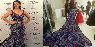 Two people hold Aishwarya's gown during Cannes Film Festival, pictures went viral on social media