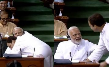 सदन में मोदी से गले मिले राहुल गाँधी, बोले मुझे कांग्रेस यही सिखाती है Rahul Gandhi embraced Modi in the House